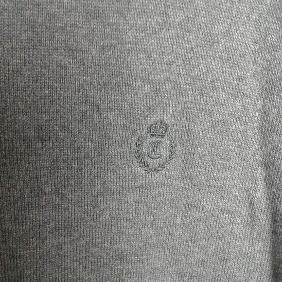 Chaps Ralph Lauren Size XL Hand Framed Gray Sweater Vest 100% Cotton - Picture 2 of 4